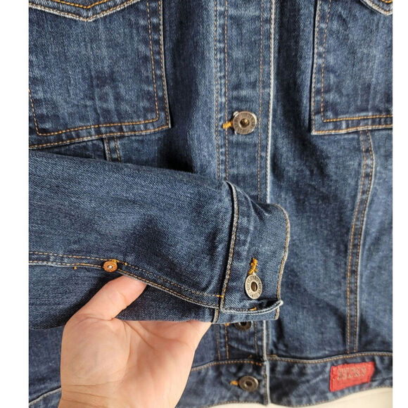 GUESS USA Y2K VINTAGE DENIM JEAN JACKET, sz MEDIUM - Picture 5 of 13
